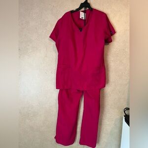 Cherokee Women's Red Scrub Set